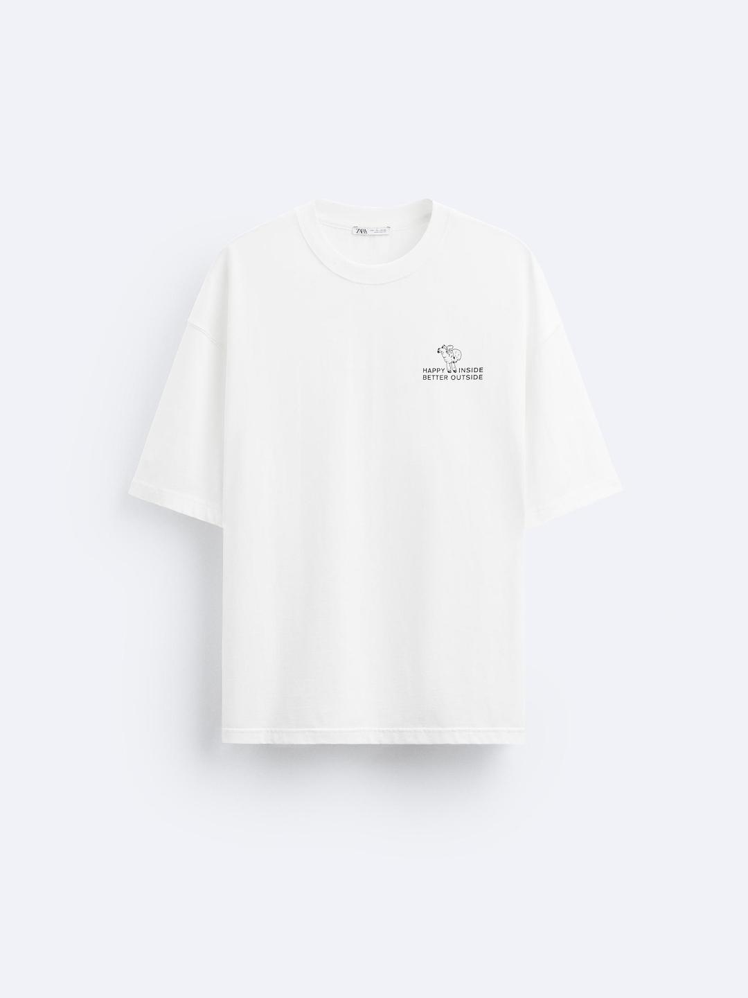 

ZARA Men White T-shirt