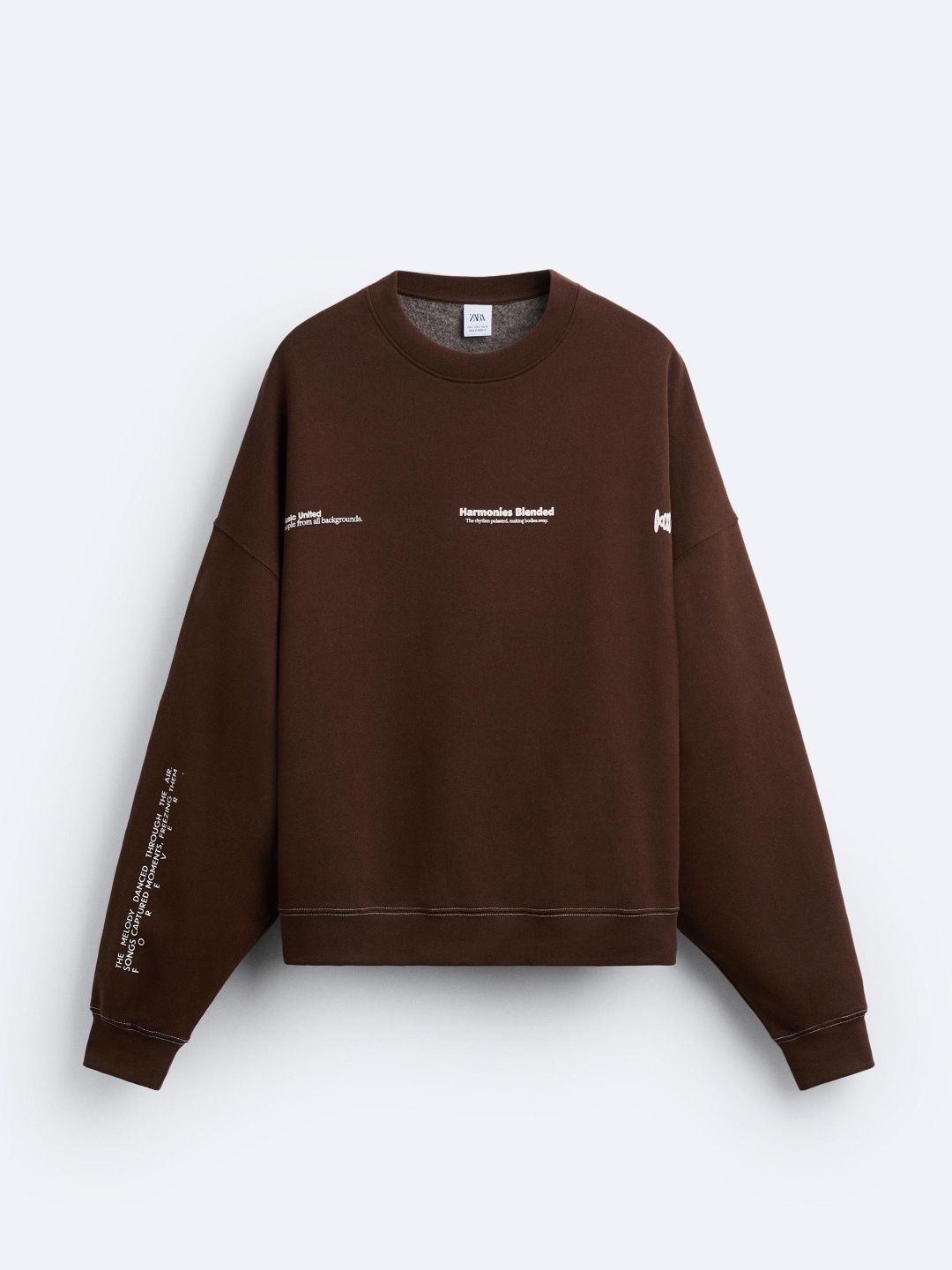 

ZARA Adults-Men Brown Sweatshirts