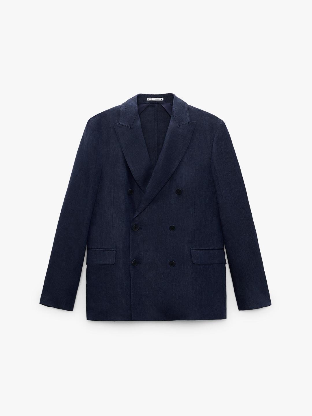 

ZARA Men Navy Blue Blazers