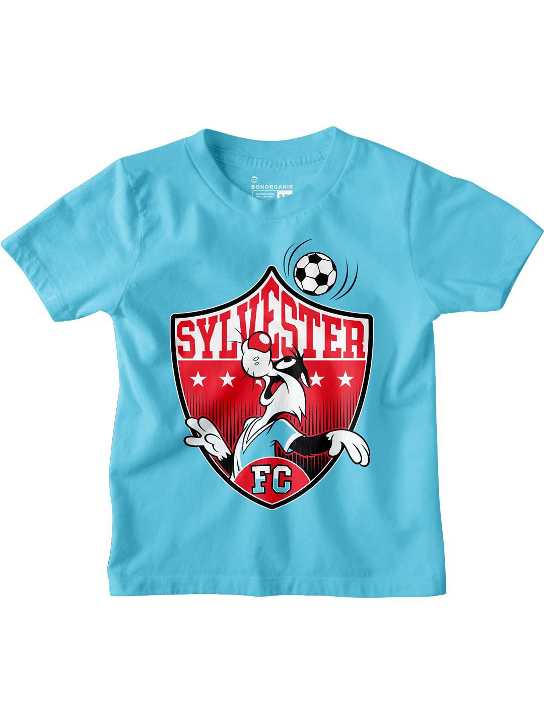

BonOrganik Boys Graphic Printed Round Neck Cotton T-shirt, Blue