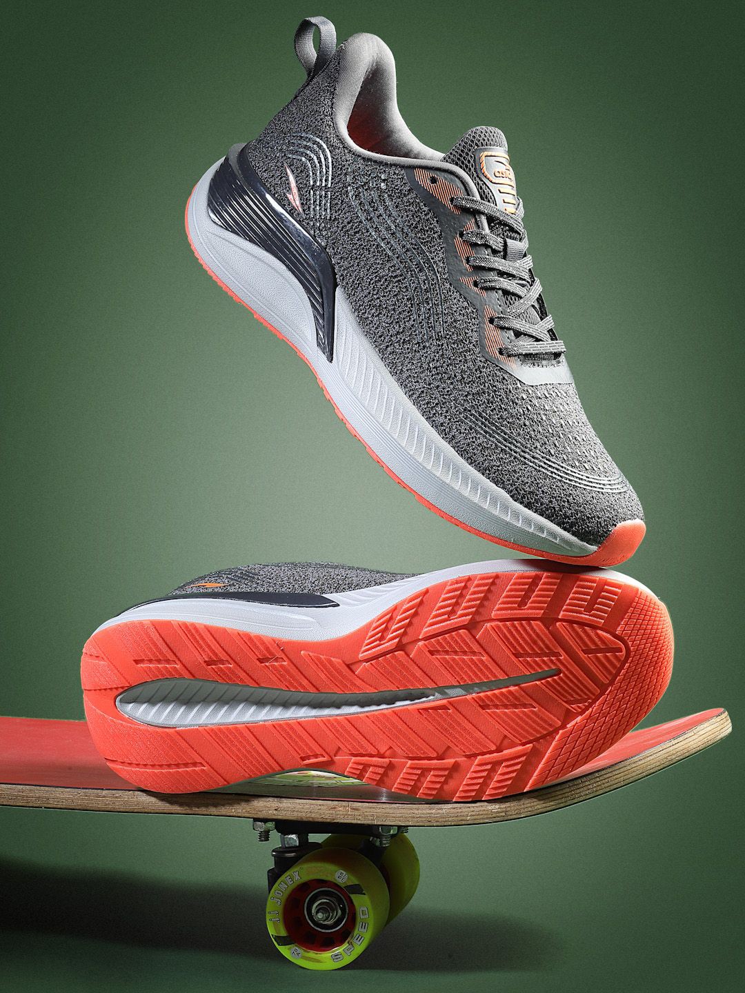 

ASIAN Men Mesh Running Non-Marking Sports Shoes, Grey