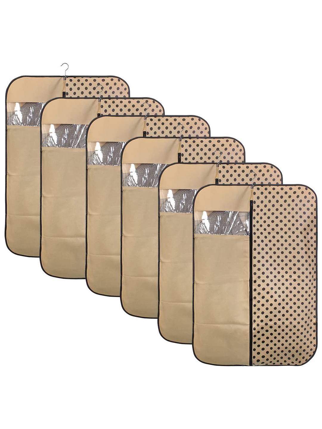 

prettykrafts Beige 6 Pieces Reusable Suit Organisers