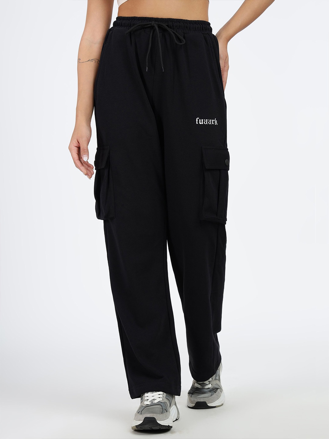 

FUAARK Women Relaxed-Fit Workout Track Pant, Black