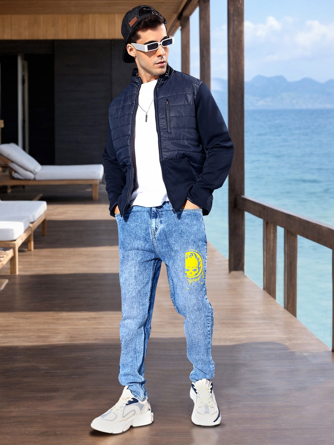 

Mast & Harbour Solid Long Sleeves Padded Jacket, Navy blue