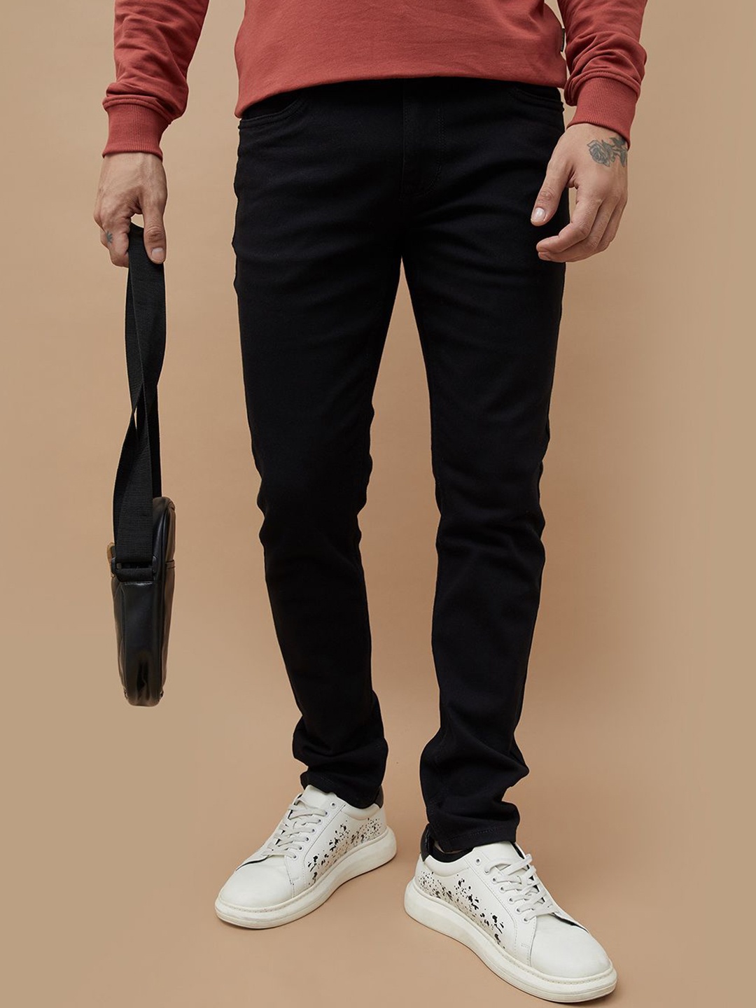 

Fame Forever by Lifestyle Men Skinny Fit Cotton Jeans, Black