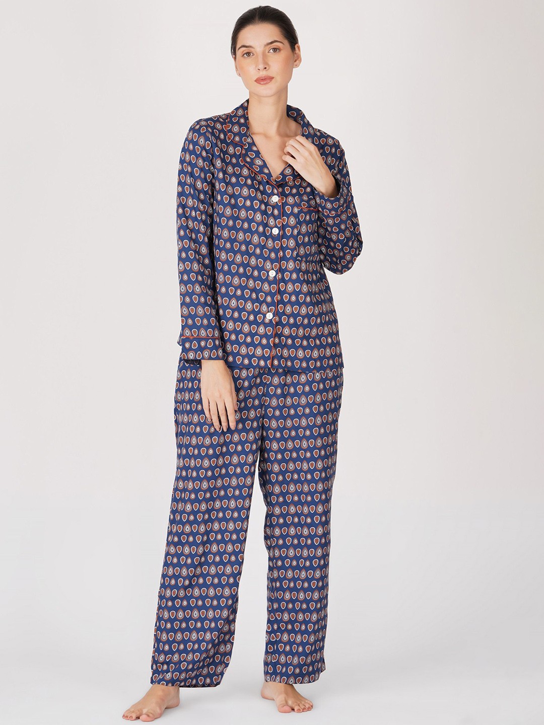 

Street22 Women Printed Night suit, Blue