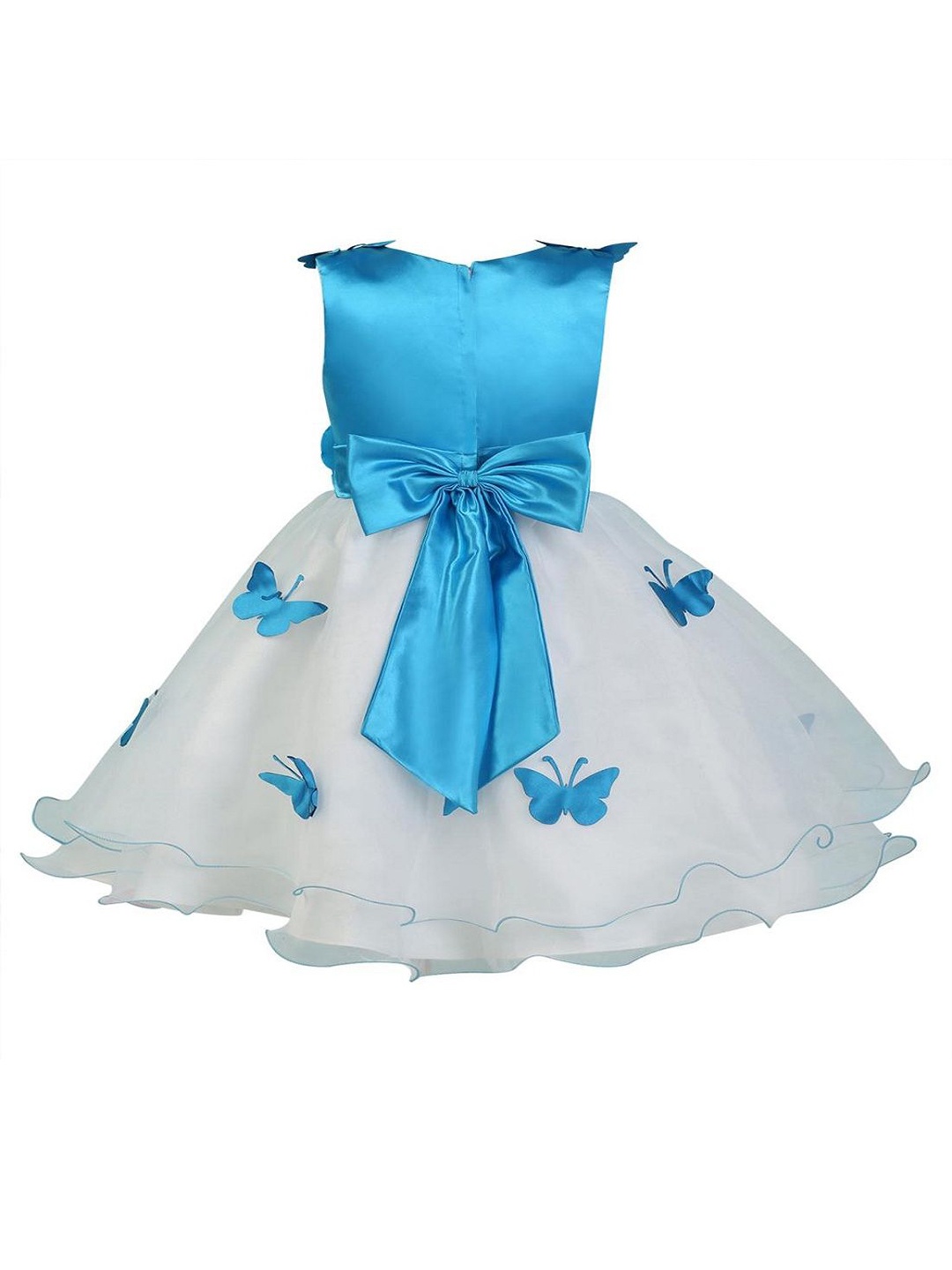 

Wish little Girls V-Neck Sleeveless Balloon Knee Length Dress, Turquoise blue