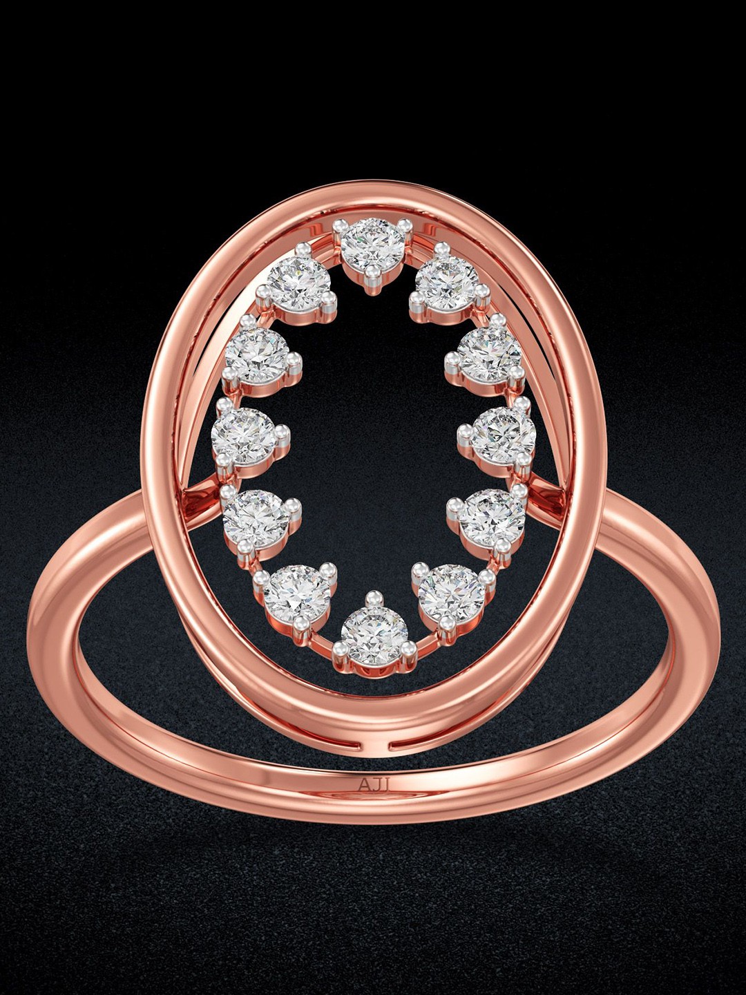 

Joyalukkas Women 18kt Rose Gold Captivating Diamond Ring
