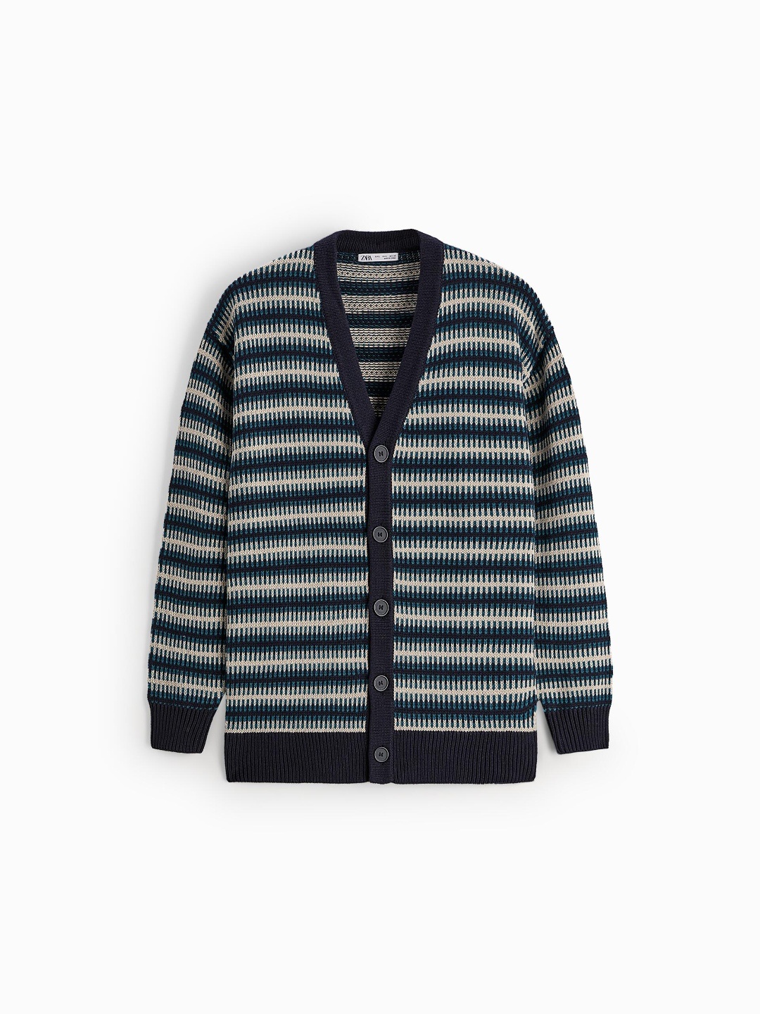 

ZARA Men Navy Blue Sweaters