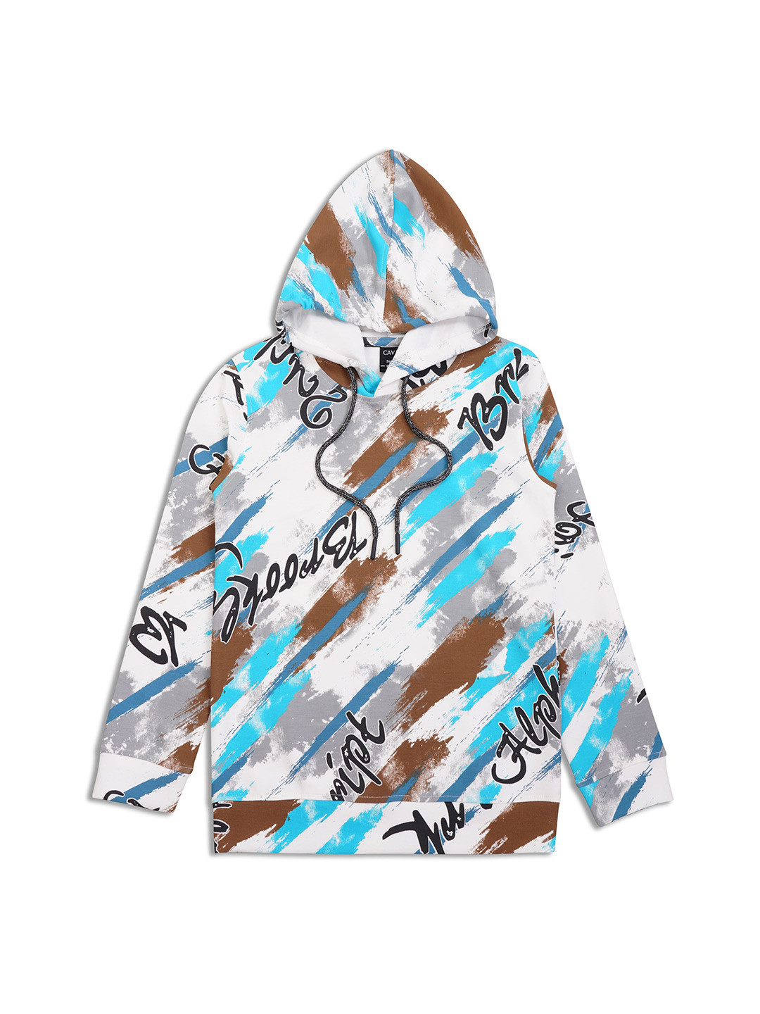 

CAVIO Boys Typography Printed Hood Cotton Pullover Sweatshirt, Grey