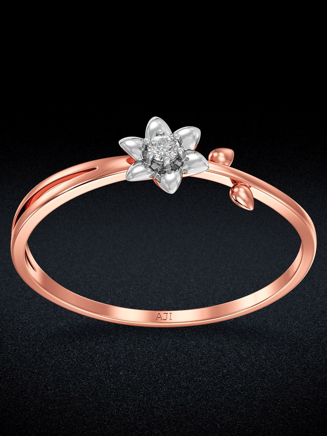 

Joyalukkas Women 18KT Prosper Rose Gold Diamond Ring