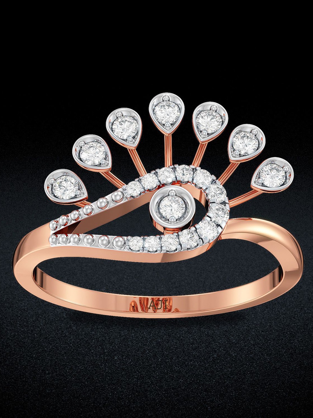 

Joyalukkas 18KT Rose Gold Diamond Finger Ring