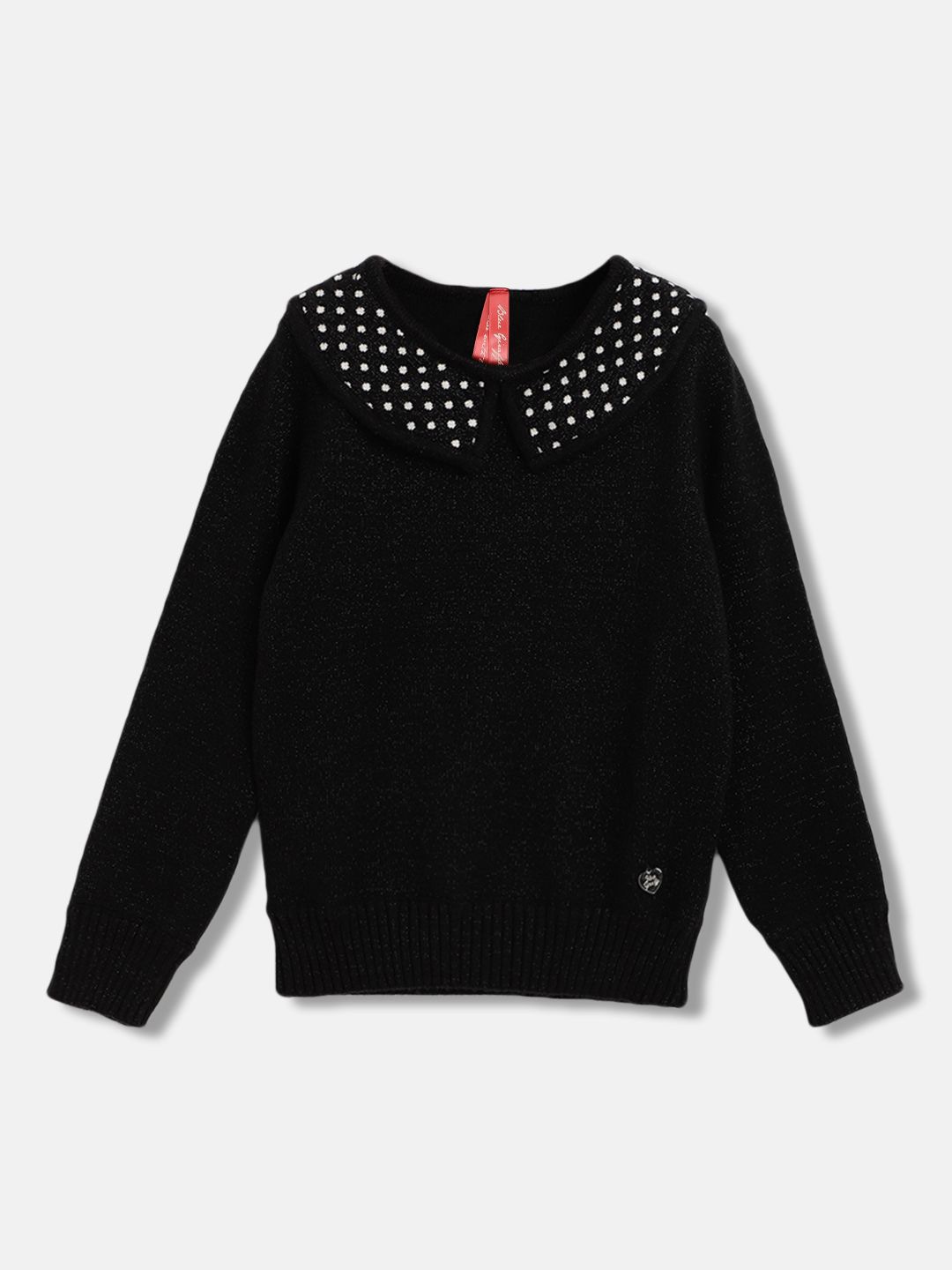 

Blue Giraffe Girls Floral Pullover, Black