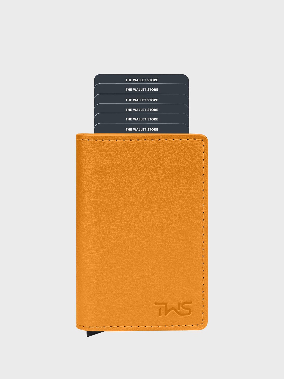 

The Wallet Store Unisex Leather Two Fold Wallet, Mustard