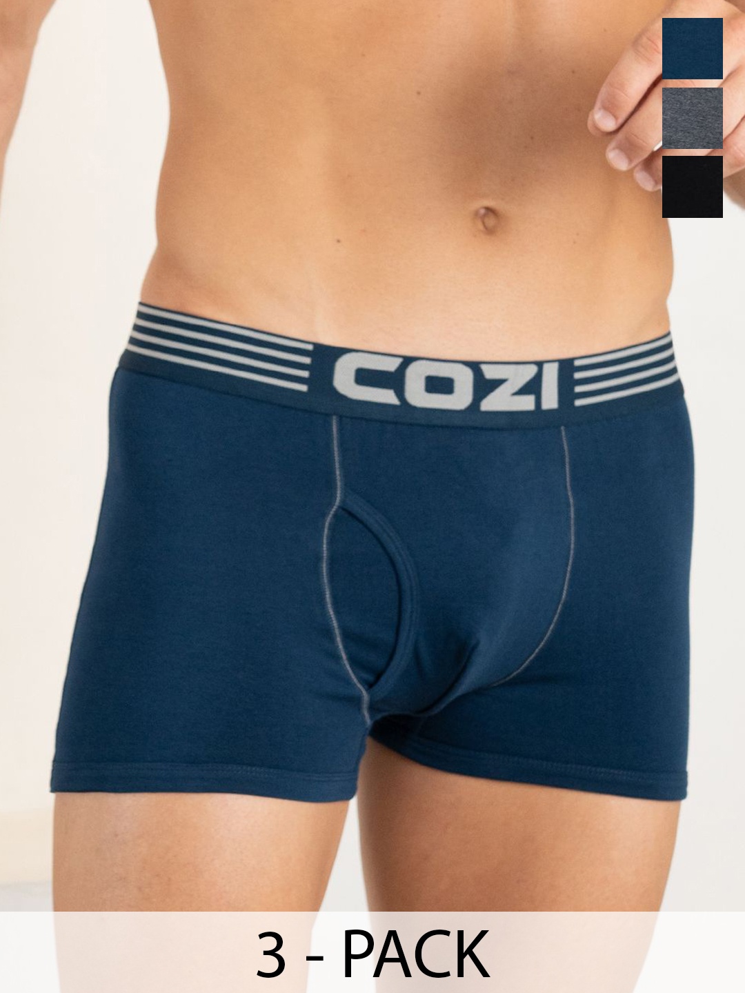 

Lux Cozi Pack Of 3 Cotton Assorted Trunks COZI_1122_LUXURY_AST_3PC