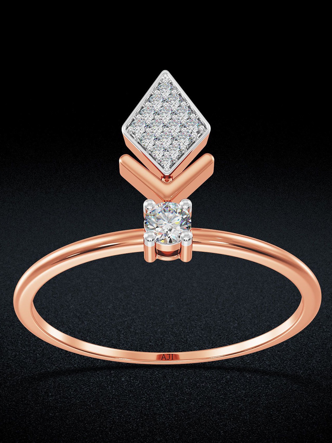 

Joyalukkas 18KT Finger Ring Diamond, Rose gold