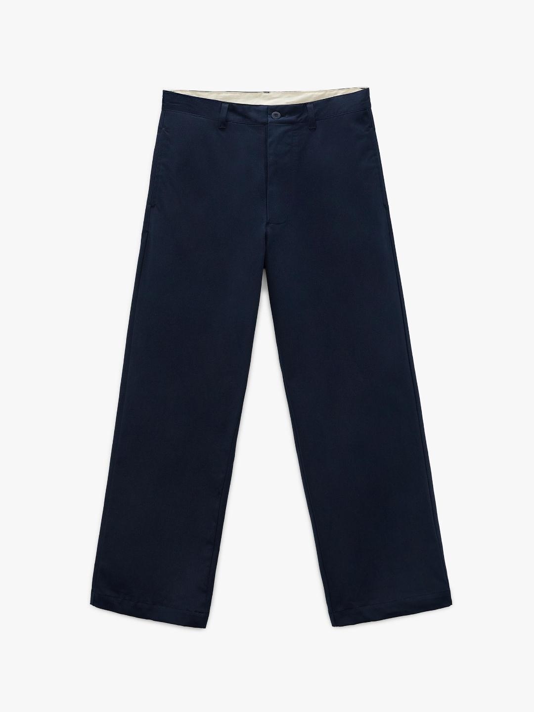 

ZARA Men Navy Blue Trousers