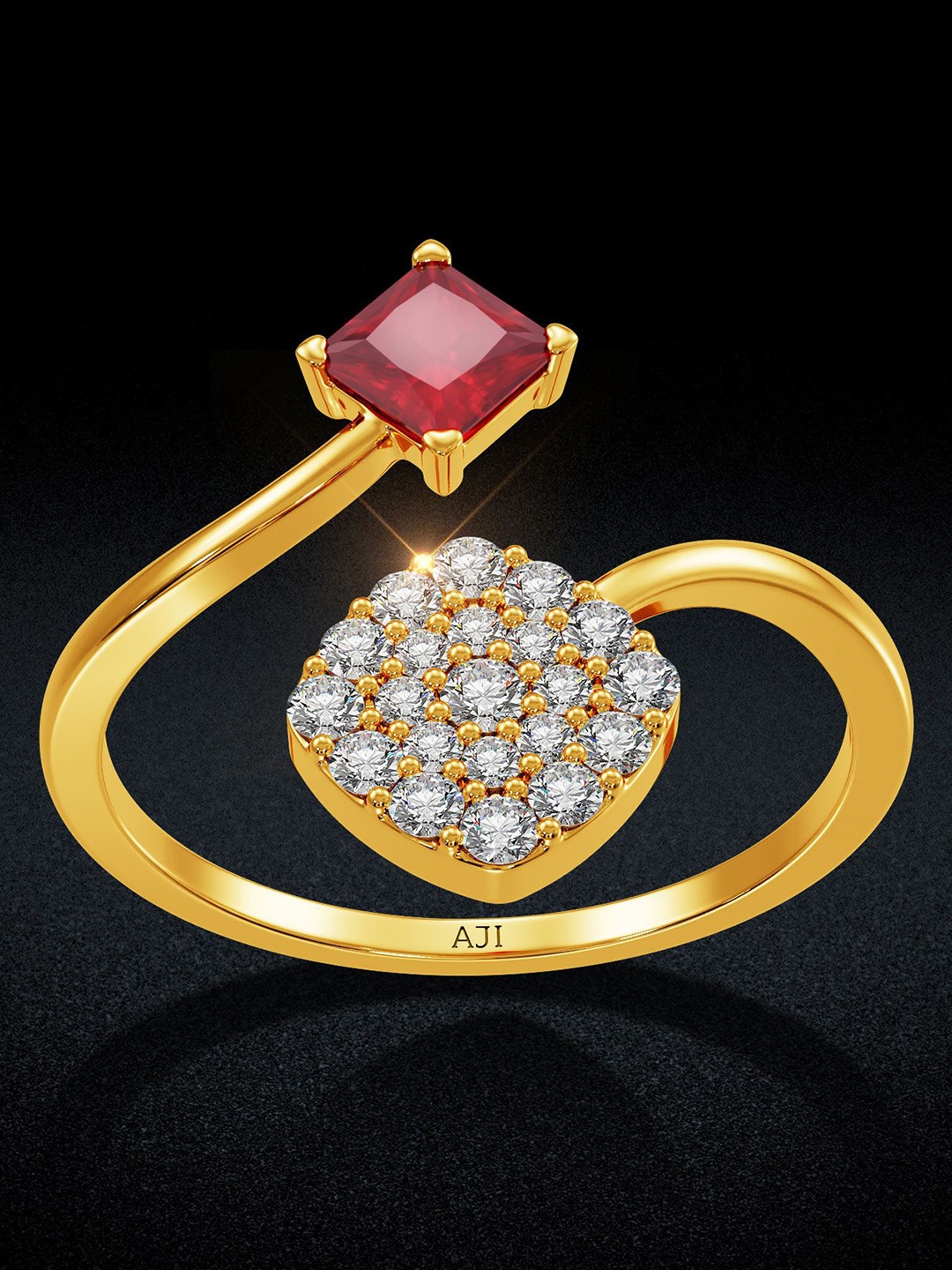 

Joyalukkas Women 22KT Finger Ring Gold 2.22 gm