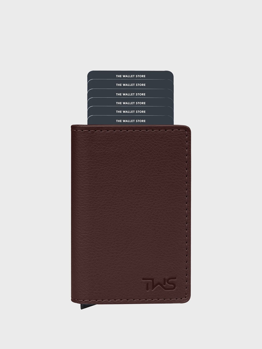 

The Wallet Store Unisex RFID Two Fold Leather Wallet, Brown