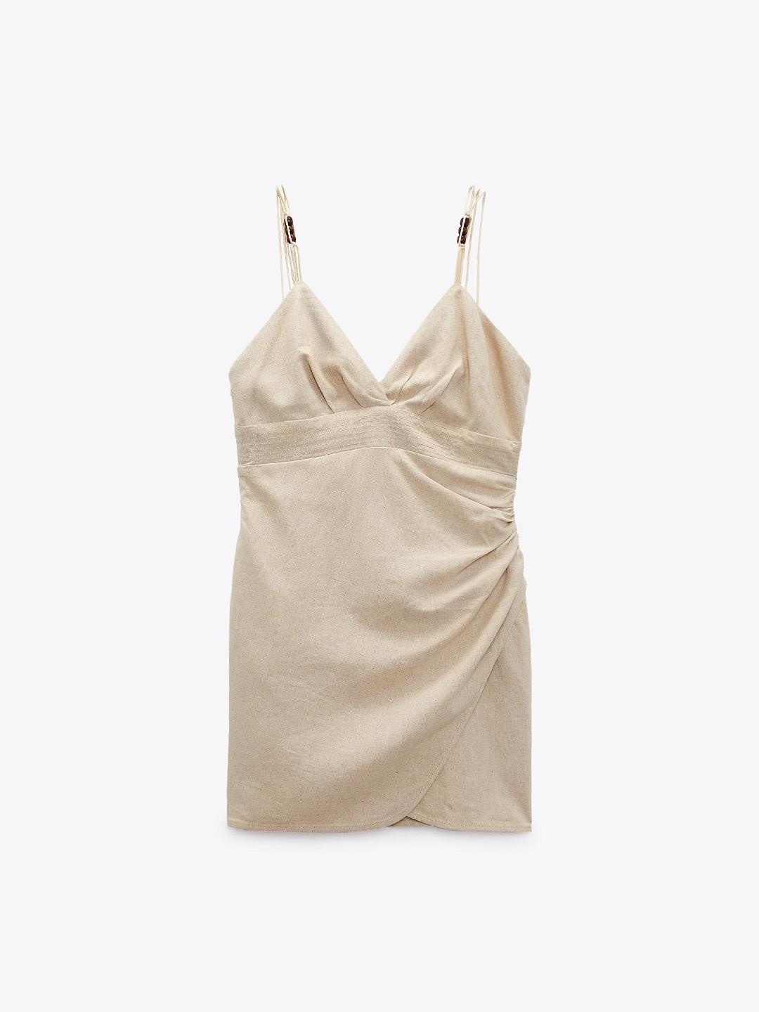

ZARA Women Beige Dress