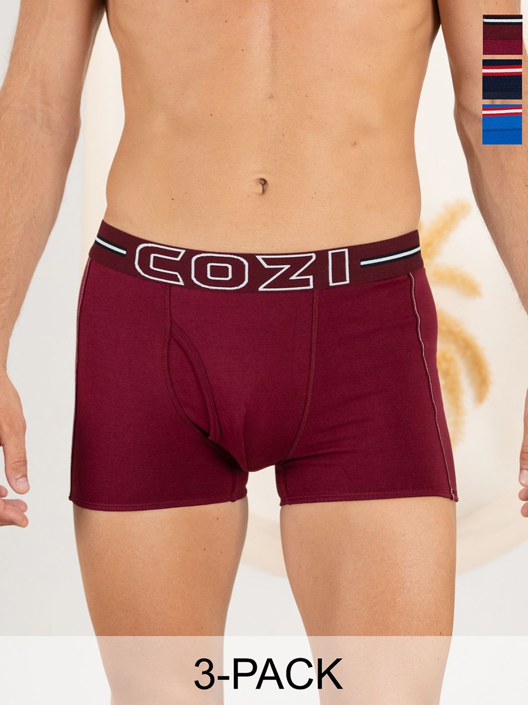 

Lux Cozi Pack Of 3 Assorted Pure Cotton Trunk COZI_1125_LUXURY_AST1_3PC