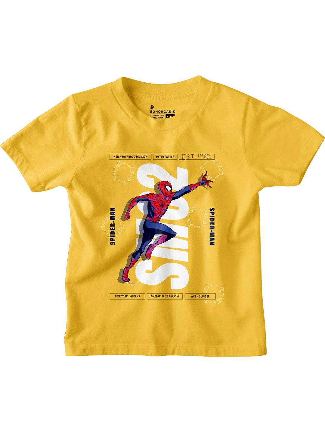 

BonOrganik Boys 3 Printed Applique T-shirt, Yellow