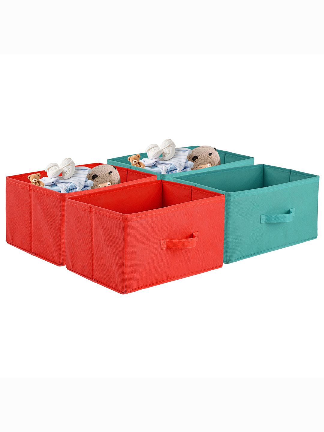 

Kuber Industries Red & Green 4 Pieces Drawer Organisers