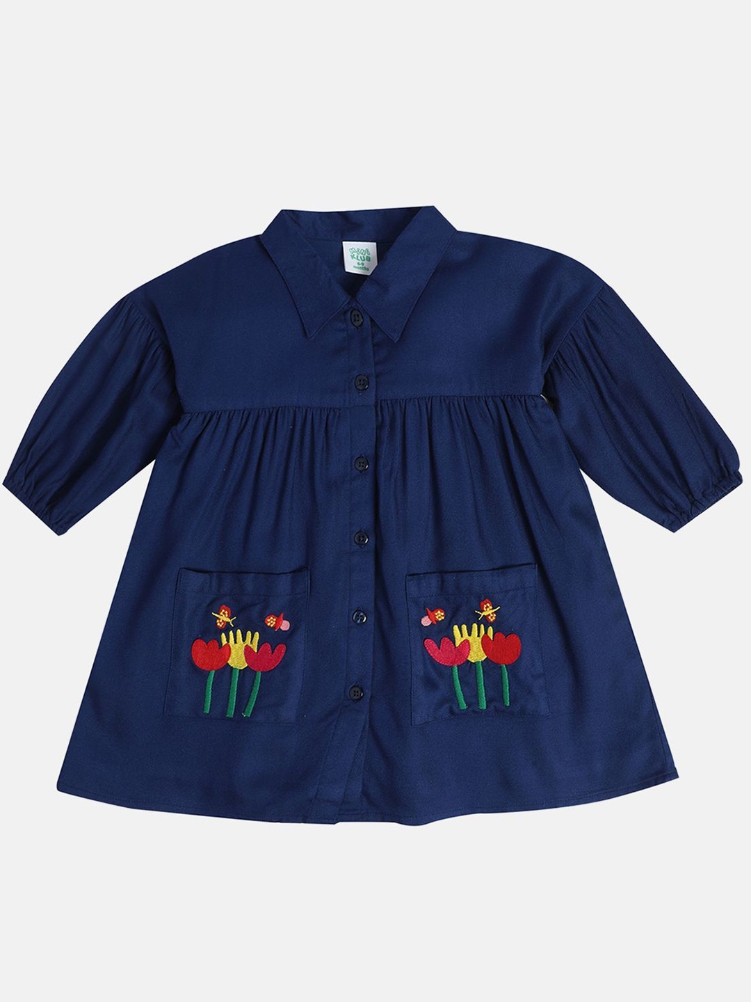 

MINI KLUB Girls Shirt Dress, Navy blue