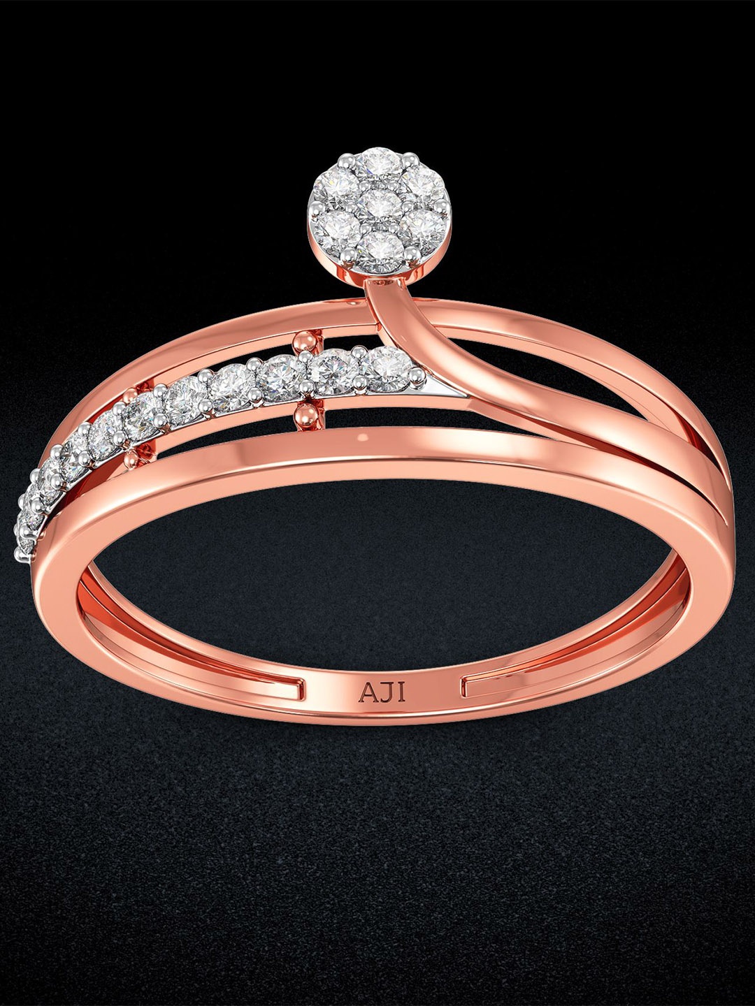 

Joyalukkas Women 18kt Striking Gemstone Ring, Rose