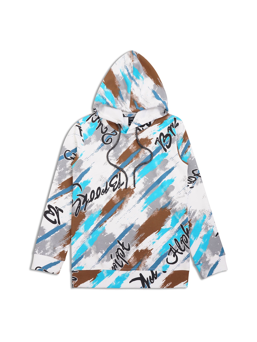 

CAVIO Boys Typography Printed Hood Cotton Pullover Sweatshirt, Grey