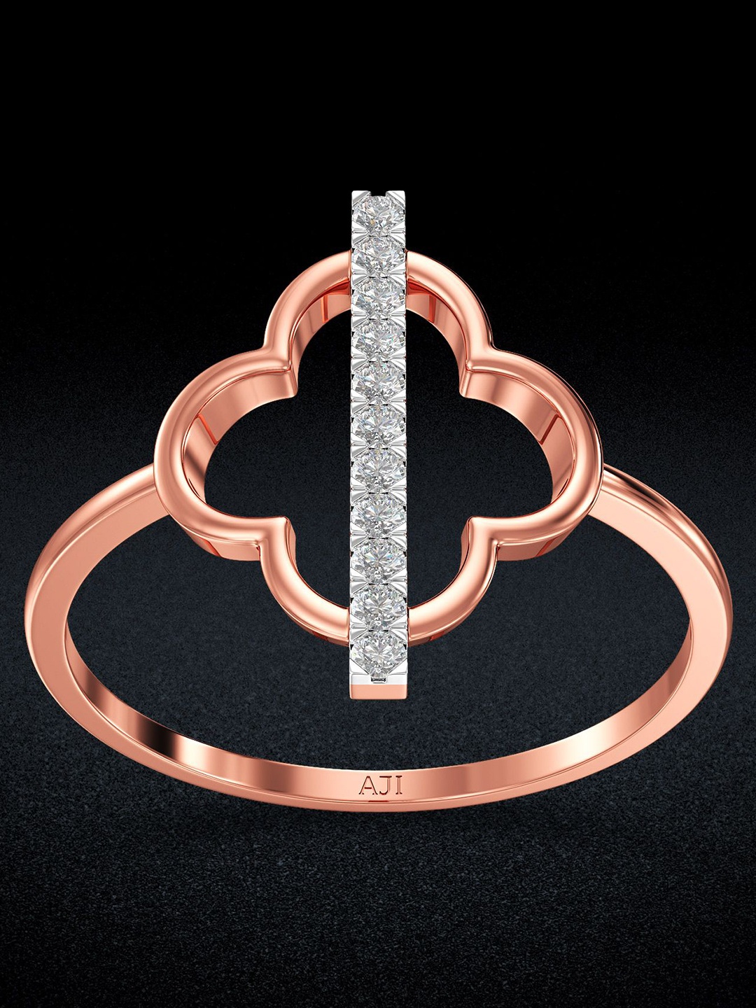 

Joyalukkas Women 18KT Rose Gold Diamond Finger Ring