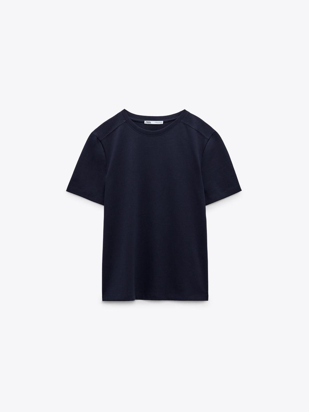 

ZARA Women Navy Blue Tshirts