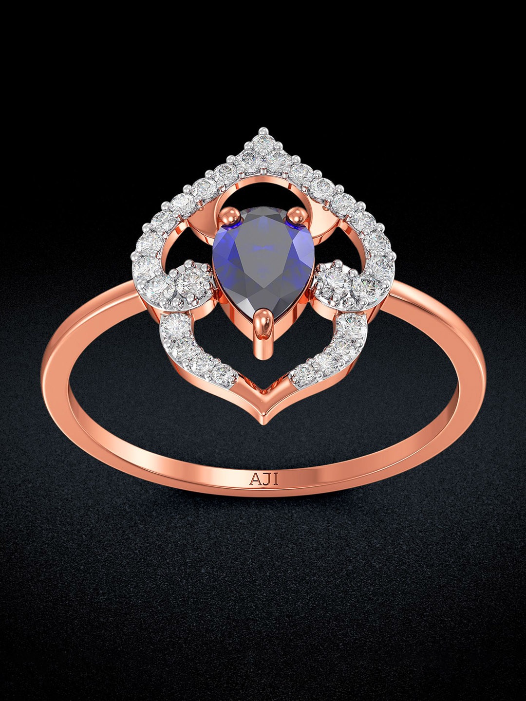

Joyalukkas Women 18KT Finger Ring Diamond, Rose gold
