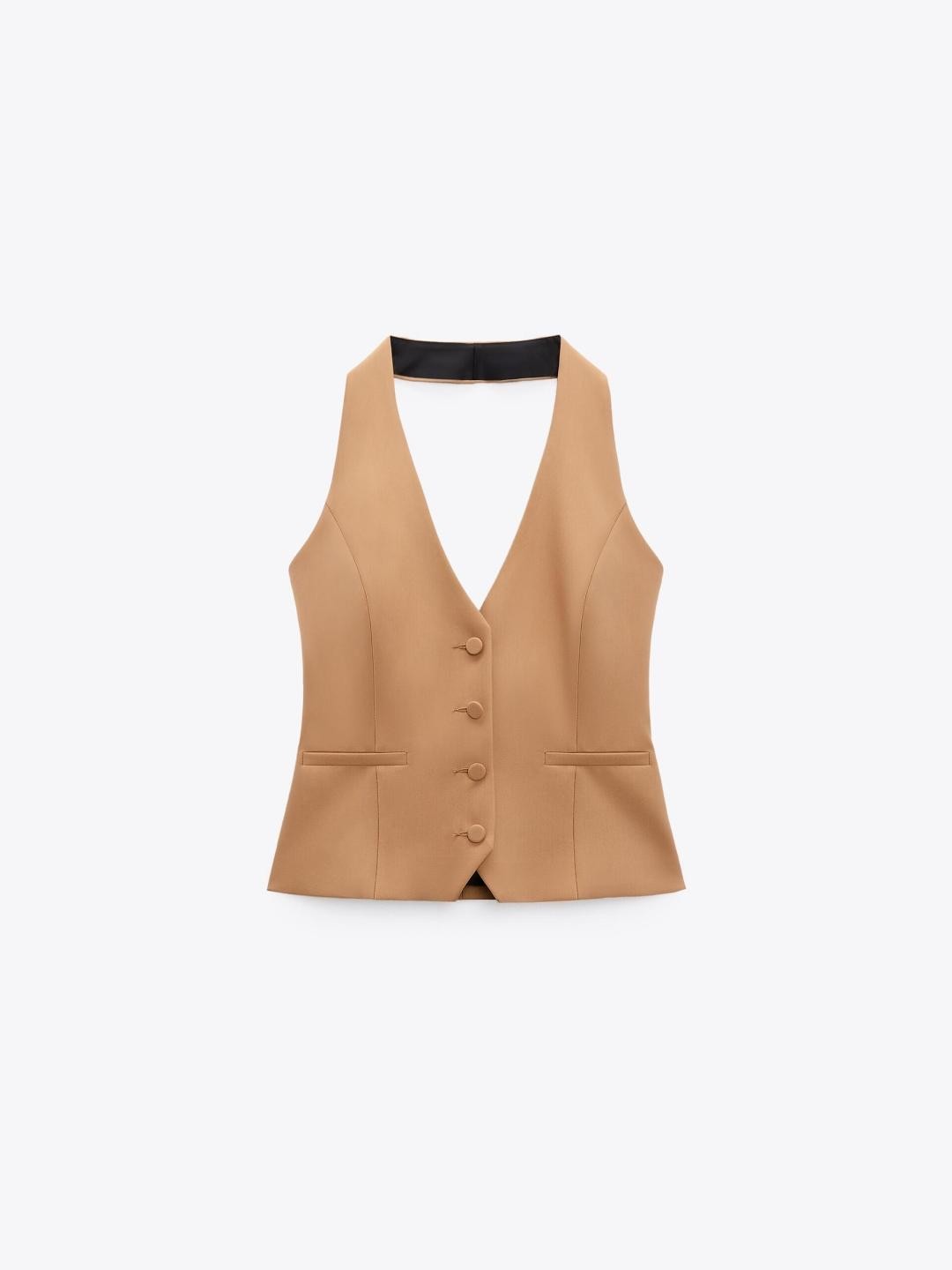 

ZARA Women Brown Waistcoat