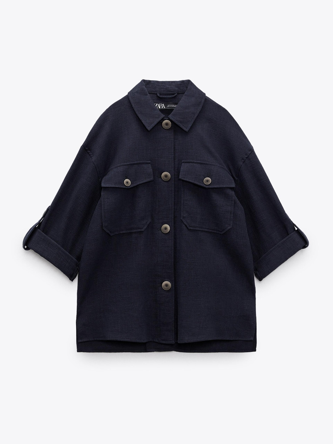 

ZARA Women Navy Blue Jackets