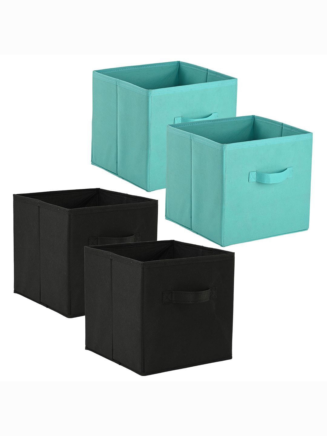 

Kuber Industries Green & Black 4 Pieces Multi-Utility Organisers