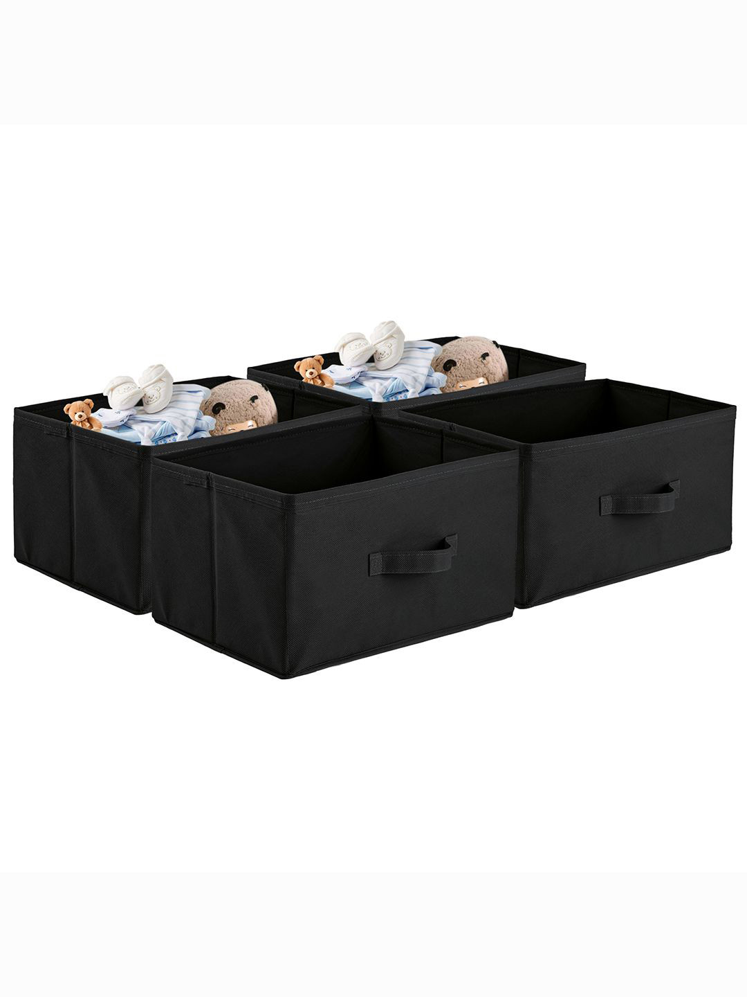 

Kuber Industries Black 4 Pieces Drawer Organisers