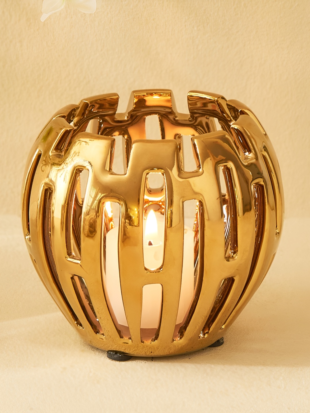 

Home Centre Stellar Celestial Gold-Toned Stoneware Votive Candle Holder