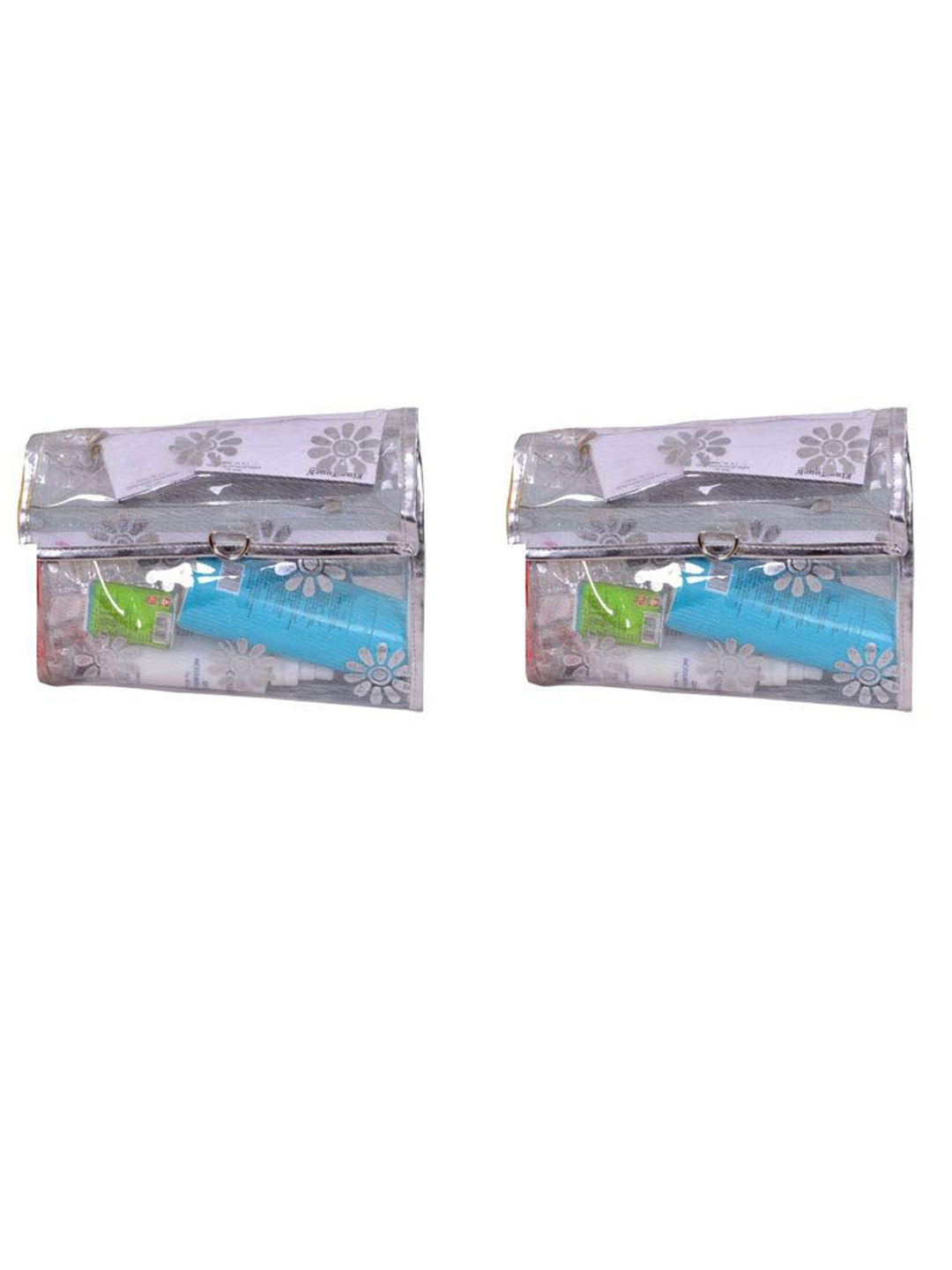 

prettykrafts Grey & Blue 2 Pieces Reusable Makeup Organiser