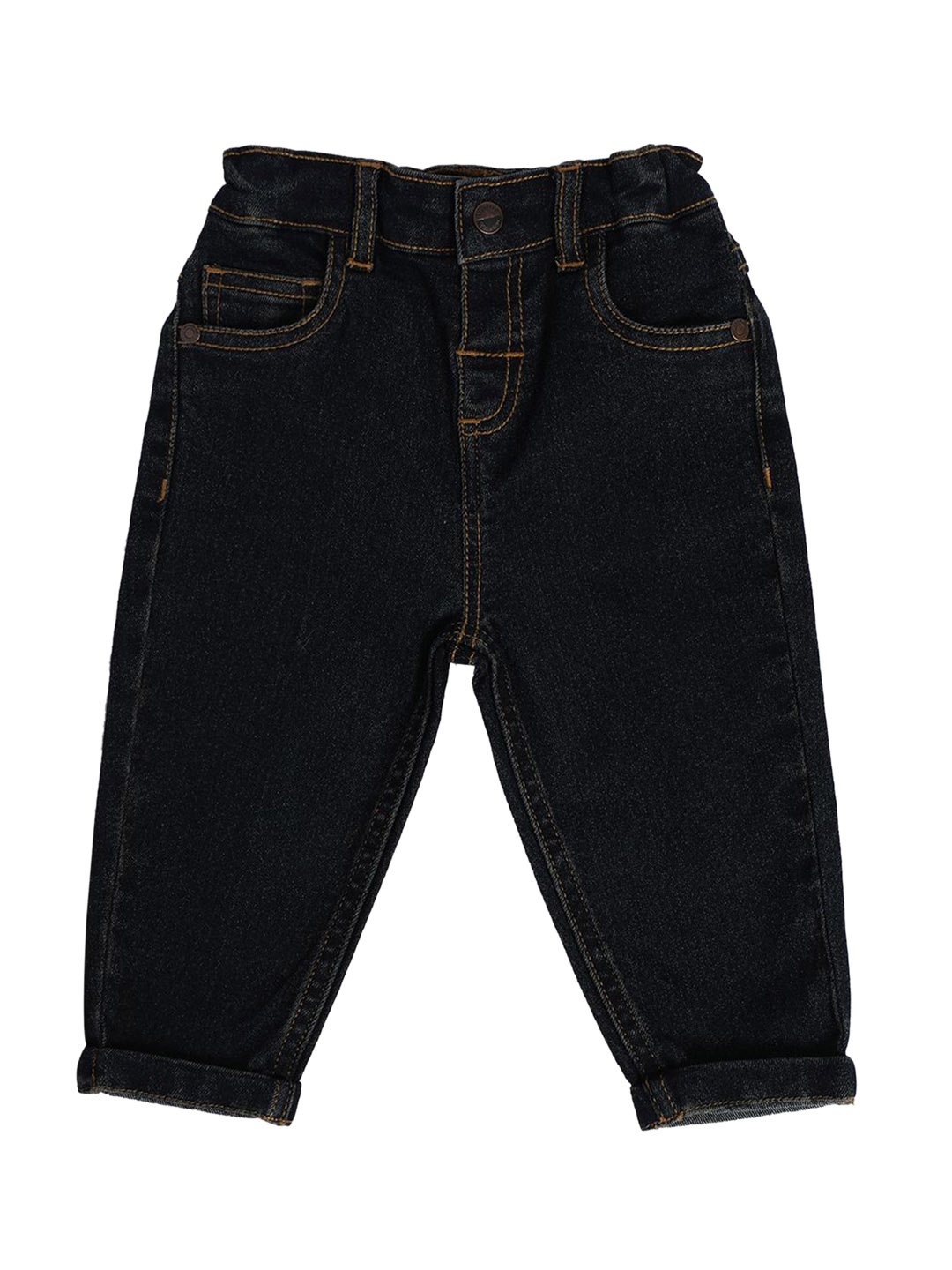 

MINI KLUB Boys Cotton Mid-Rise Jeans, Black