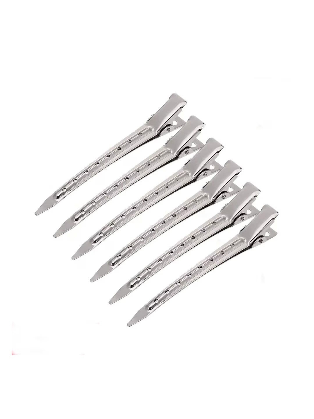 

GORGIO PROFESSIONAL Women Set of 6 Alligator Hair Clip, Silver