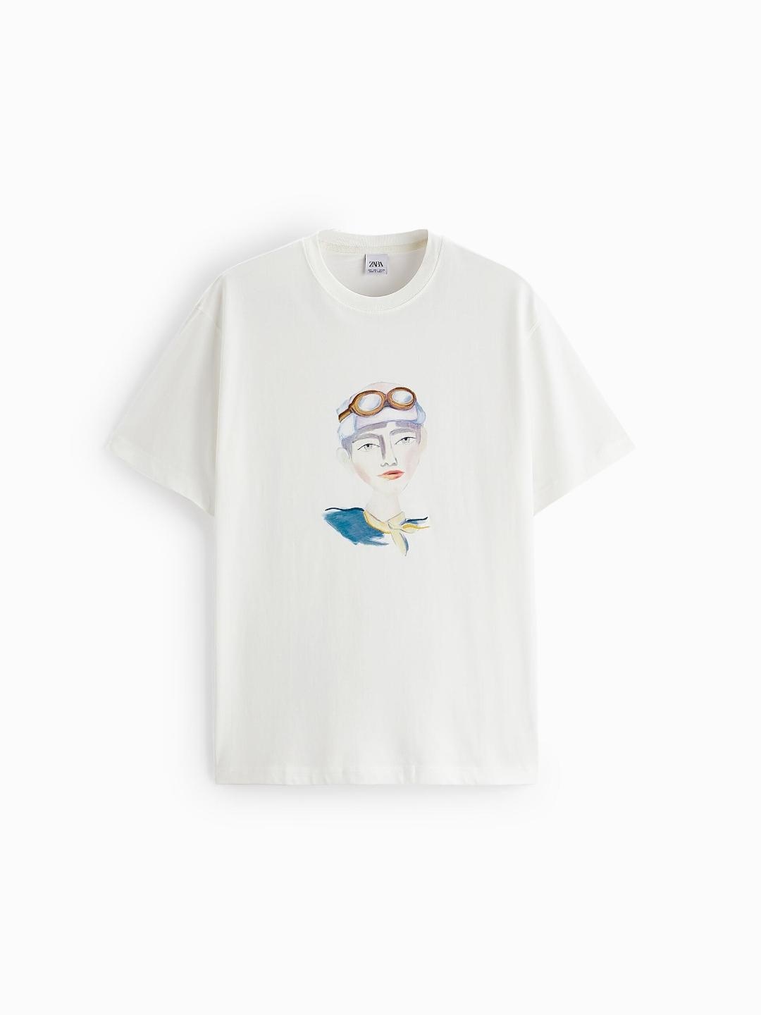 

ZARA Men White T-shirt