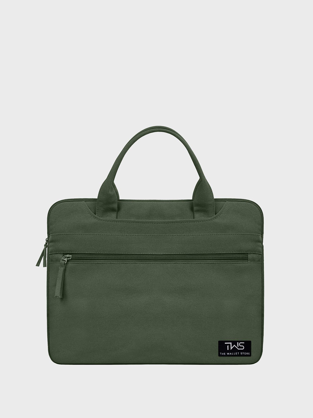 

The Wallet Store Unisex Colourblocked Laptop Bag, Olive