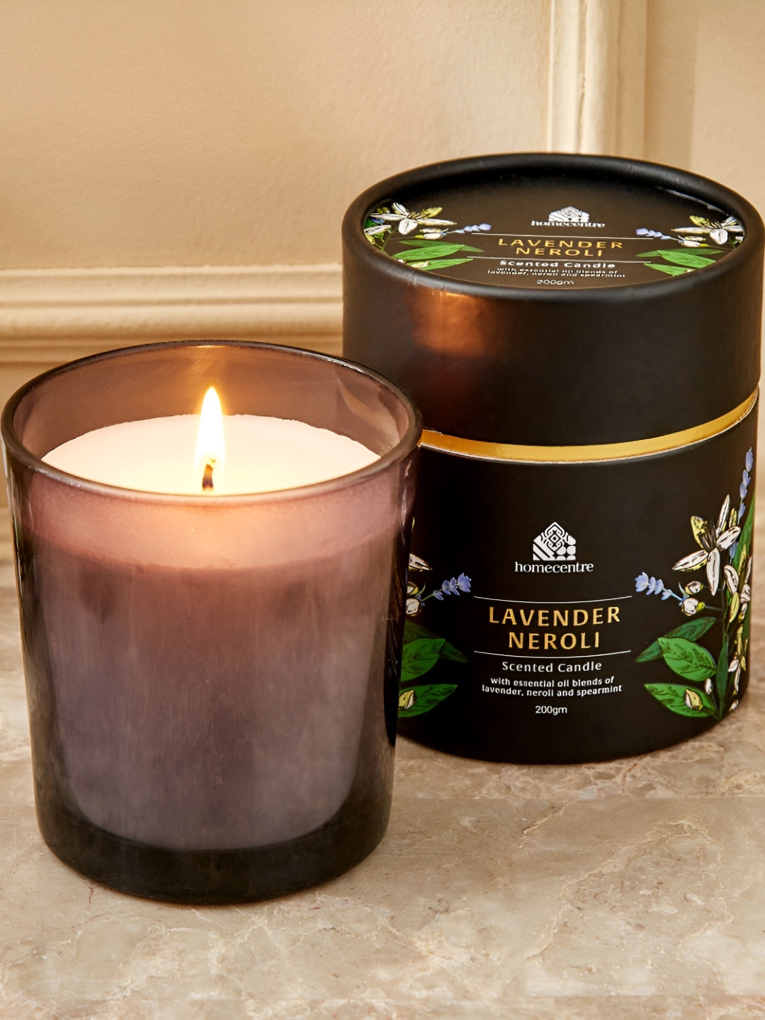 

Home Centre Black Enchanted Lavender Neroli Scented Jar Candle