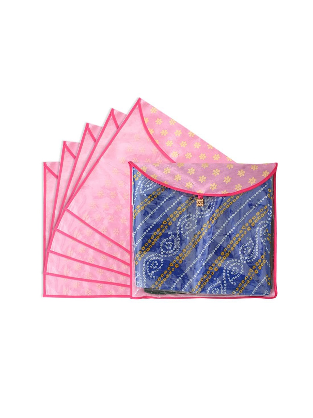 

prettykrafts Pink 6 Pieces Reusable Multi-Utility Organisers