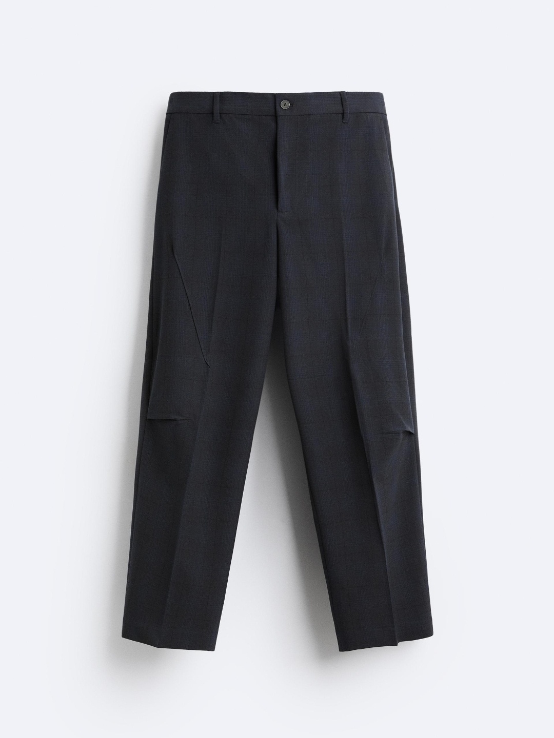

ZARA Men Navy Blue Trousers