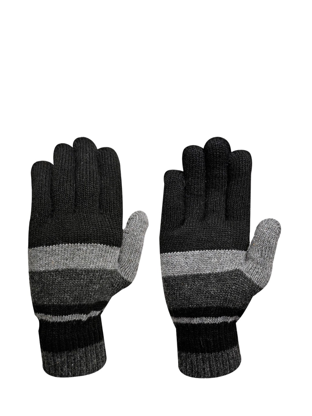 

LOOM LEGACY Men Acrylic Winter Gloves, Black