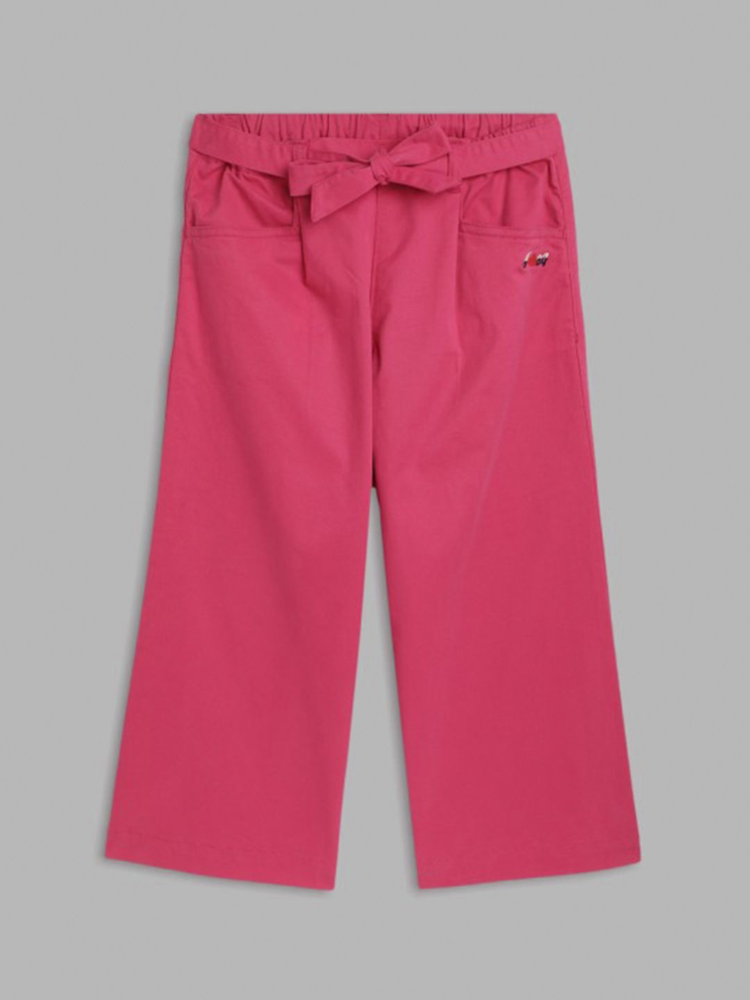 

Blue Giraffe Girls Solid Straight Fit Trousers, Pink