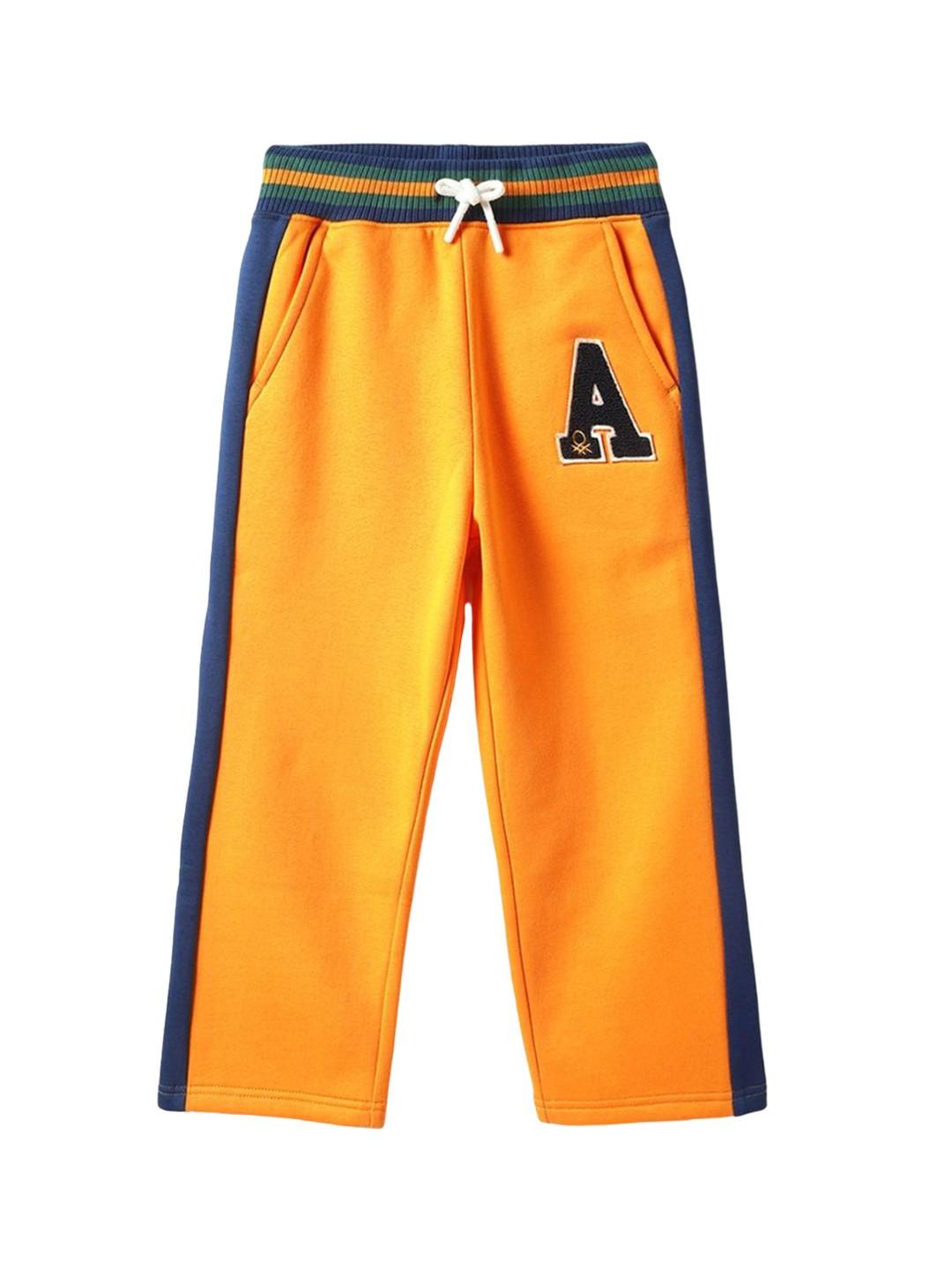 

United Colors of Benetton Boys Mid Rise Track Pants, Yellow
