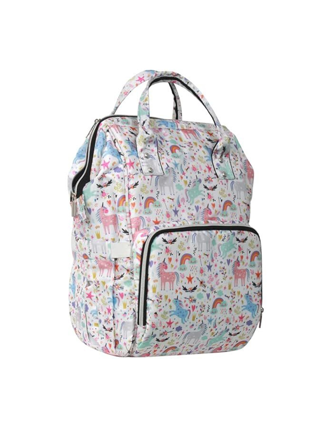 

prettykrafts White Printed Diaper Bag